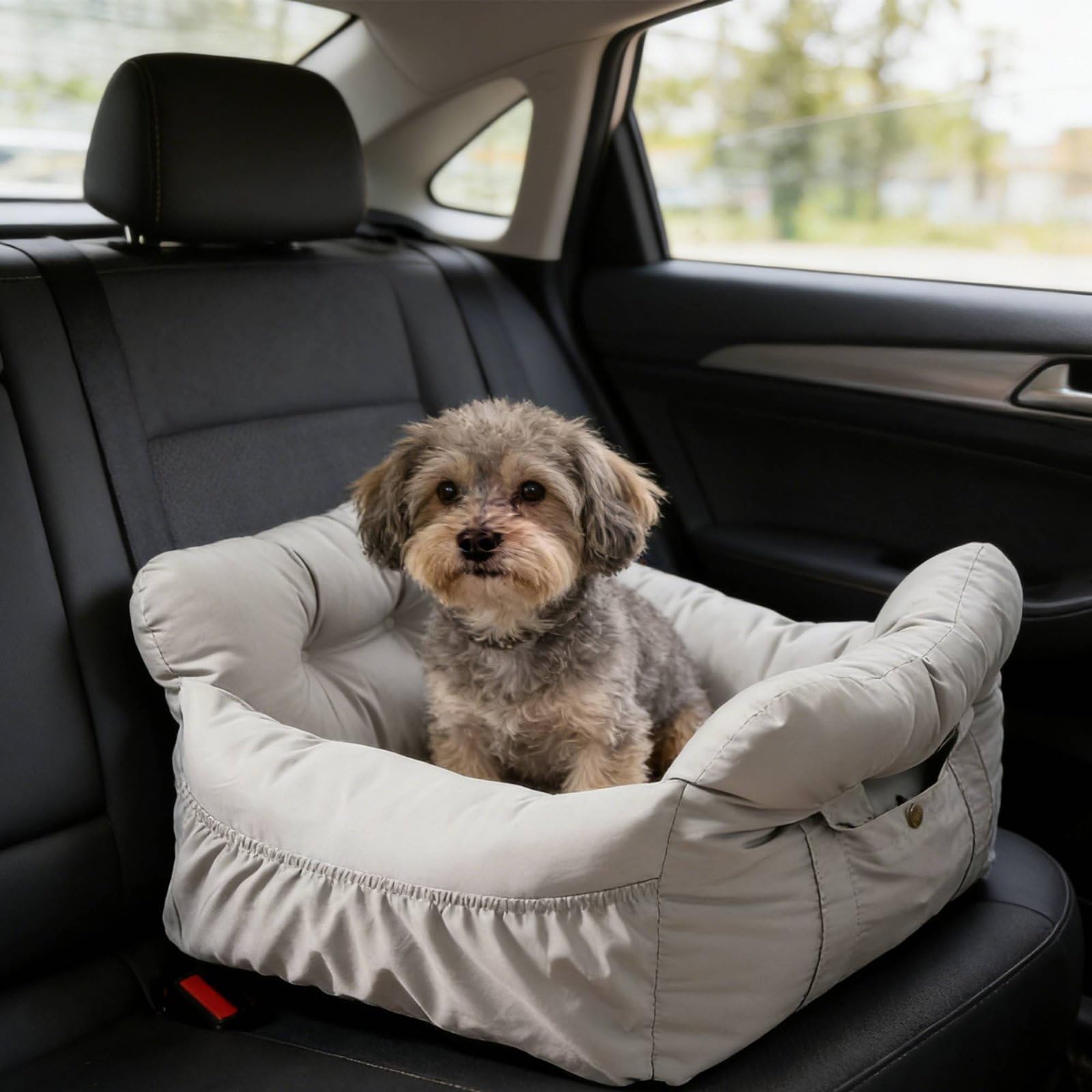 Industrial Sofa Hundesofa Tragetasche Reisebett Kissen mit Wasserabweisender Oberfläche für Tiertransport Auto Wohnzimmer, Grau