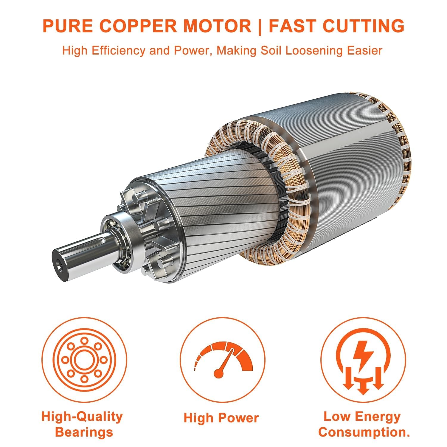 Motocoltivatore a batteria, larghezza e profondità di fresatura 4", asta di prolunga da 1,3 m, motocoltivatore elettrico portatile da 235 giri/min, 2 batterie da 1,5 Ah e caricabatterie.