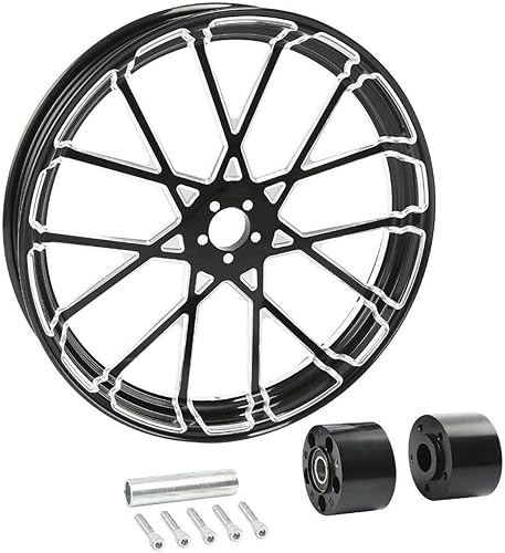 TCMT Llanta delantera de 21 pulgadas con brida de disco doble para Harley Touring modelos no ABS, Road King Electra Road Street Glide Ultra Limited