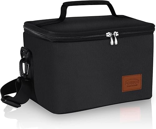 Lonchera grande para hombres y mujeres, lonchera aislada a prueba de fugas, reutilizable, con correa para el hombro, lonchera térmica para adultos,