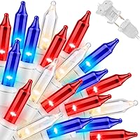 Vista 25 de LAMPHOME Decoración de Luces de Navidad azules superbrillantes extensibles, 150 luces, 31.9 pies, con certificación UL, juego de luces de cadena