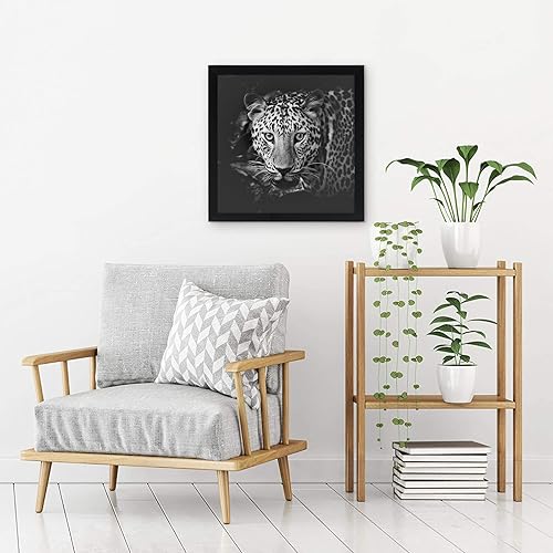 Vista 470 de Americanflat - Marco para póster de 71 x 74 cm con plexiglás pulido, portarretratos negro de madera industrializada, Epic Collection, marco ancho