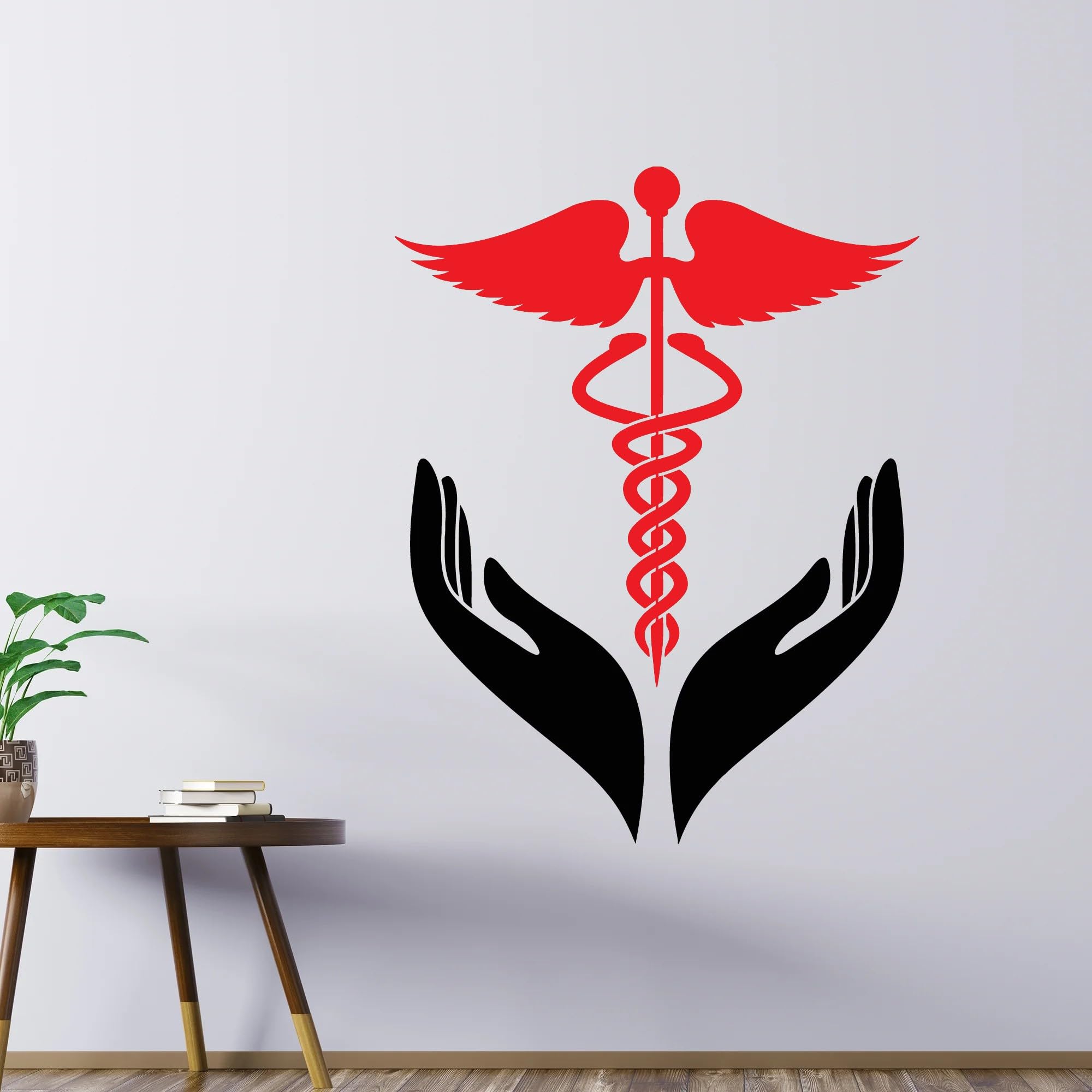 Medical Doctor Hands Wall Decal, Vinyl Sticker (Black and Red) (B0D3F74T2Z) Amazon Price History, Amazon Price Tracker