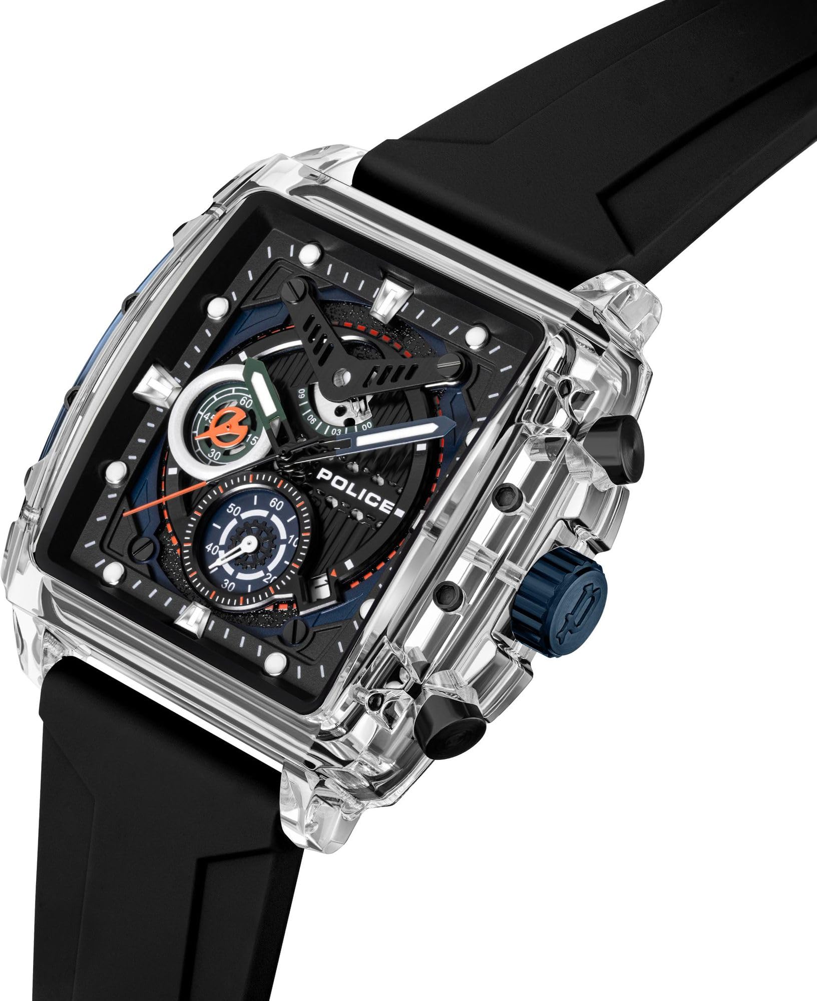 Police Clout Herrenuhr Quarz Kunststoff 44 mm
