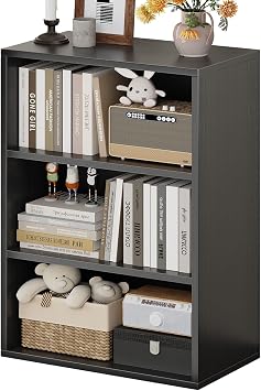 ALISENED 3-Tier Bookshelf, 23.6 9.4 35.2in, Small Bookshelf