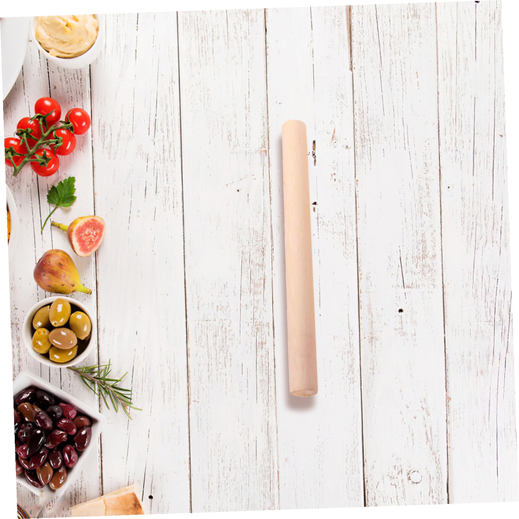 SUPVOX Rodillo de Madera para Extender Fondant y Amasar Masa, 30 CM, Set de 10 Piezas Antideslizantes, Utensilio para Repostería y Cocina Casera