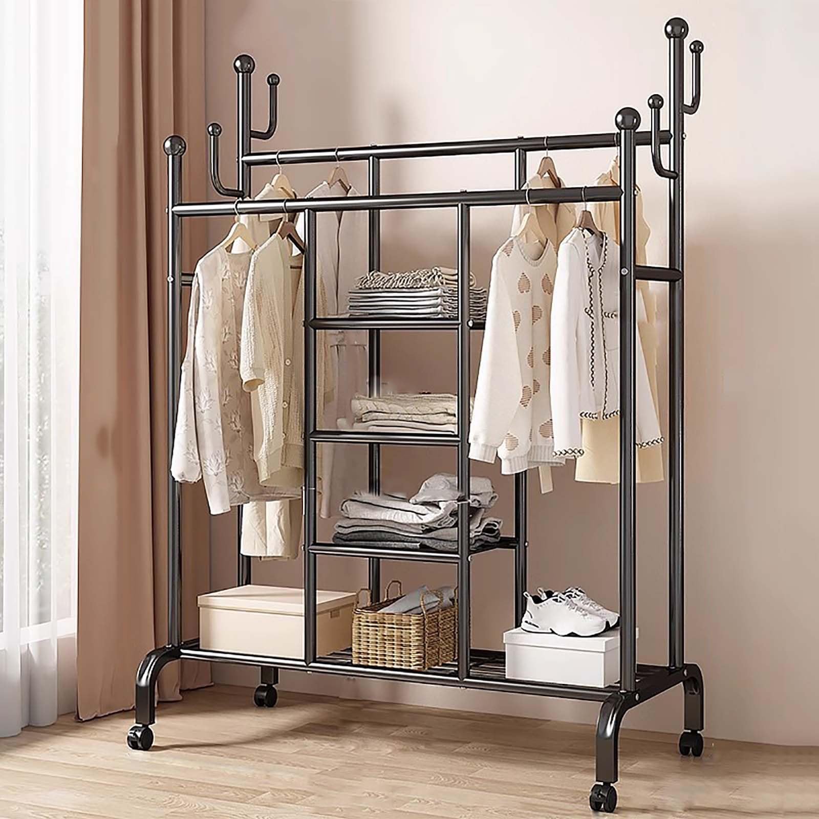 Portant à vêtements pour chambre à coucher et dressing modulable