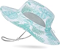 Vista 25 de Sombrero de sol para niñas de 2 a 8 años de malla con protección UV, sombrero de playa plegable para niñas de 2 a 8 años