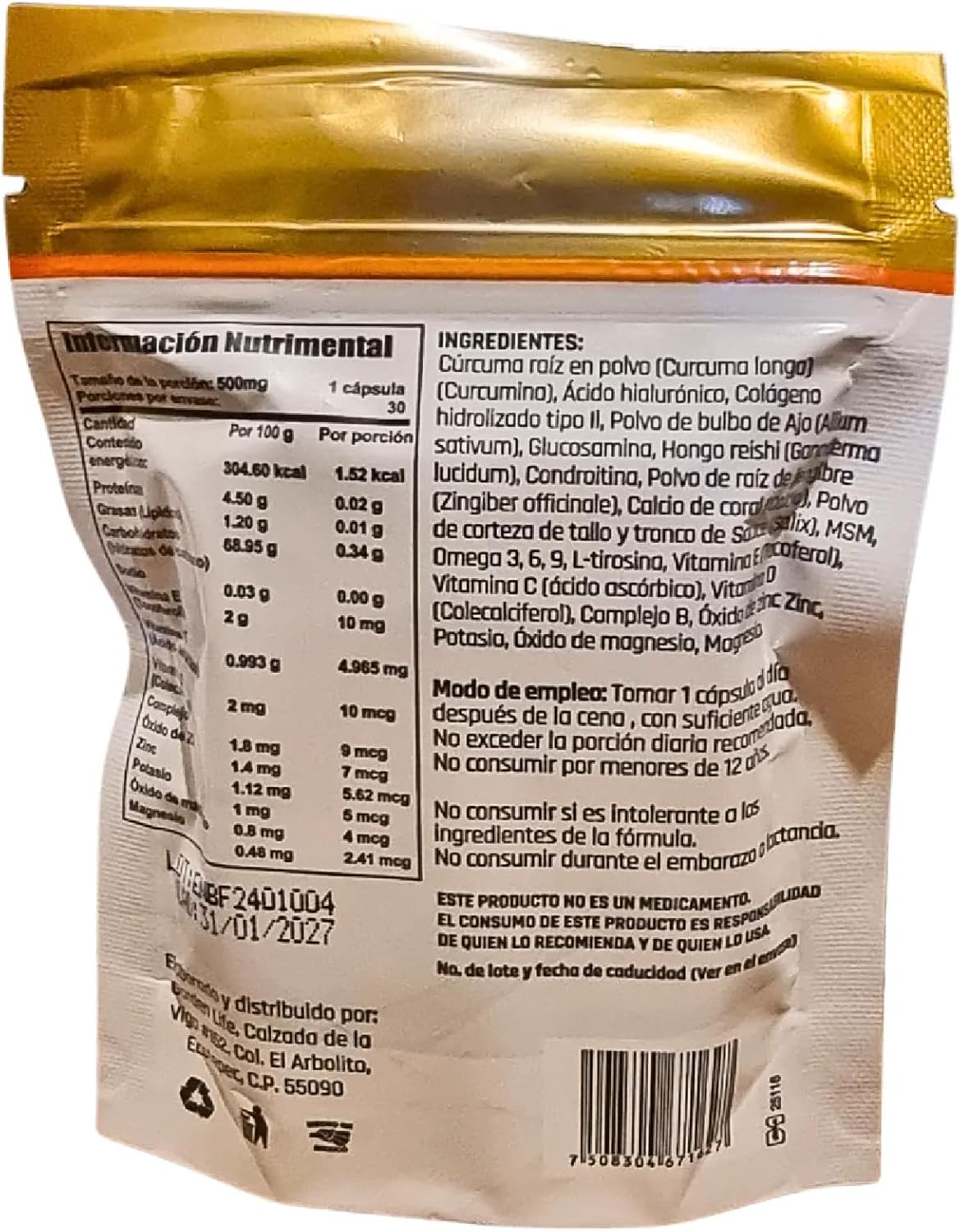 B-FLX Hyaluronic Acid Dietary Supplement 30 Caps of 500 mg 100% Original