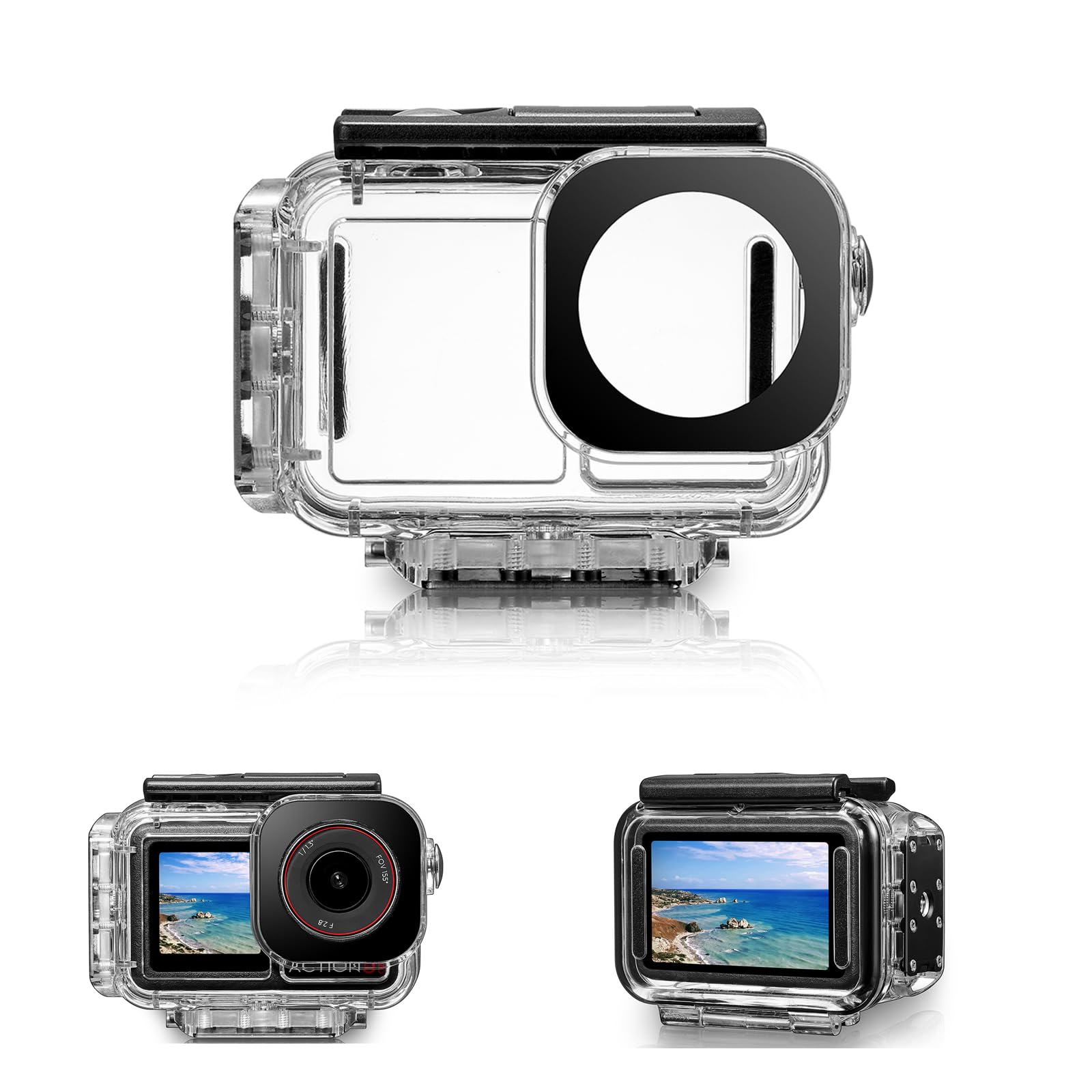 60 m wasserdichtes Gehäuse für DJI Osmo Action 5Pro 4 3, Tauchhülle für Action-Kamera, Ski, Surfen, Schwimmen, Unterwasserschutz