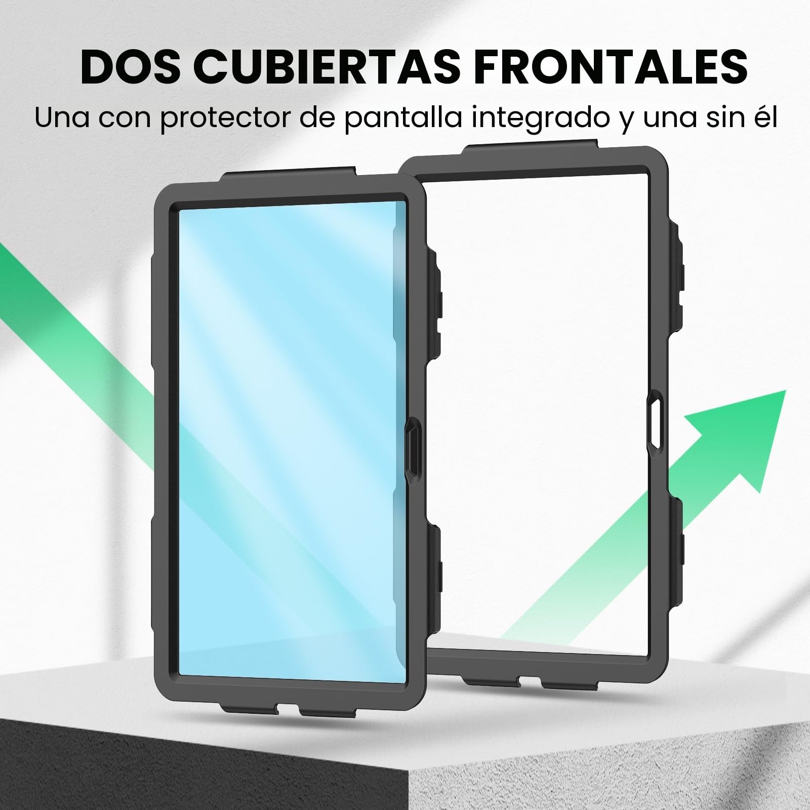 SEYMAC Funda para Lenovo Idea Tab 11 Pulgadas 2025/Tab M11/Tab K11 Gen 2, Funda para Tablet M11 a Prueba de Golpes con Protector de Pantalla, Soporte Giratorio de 360°, Correa para el Hombro, Negro
