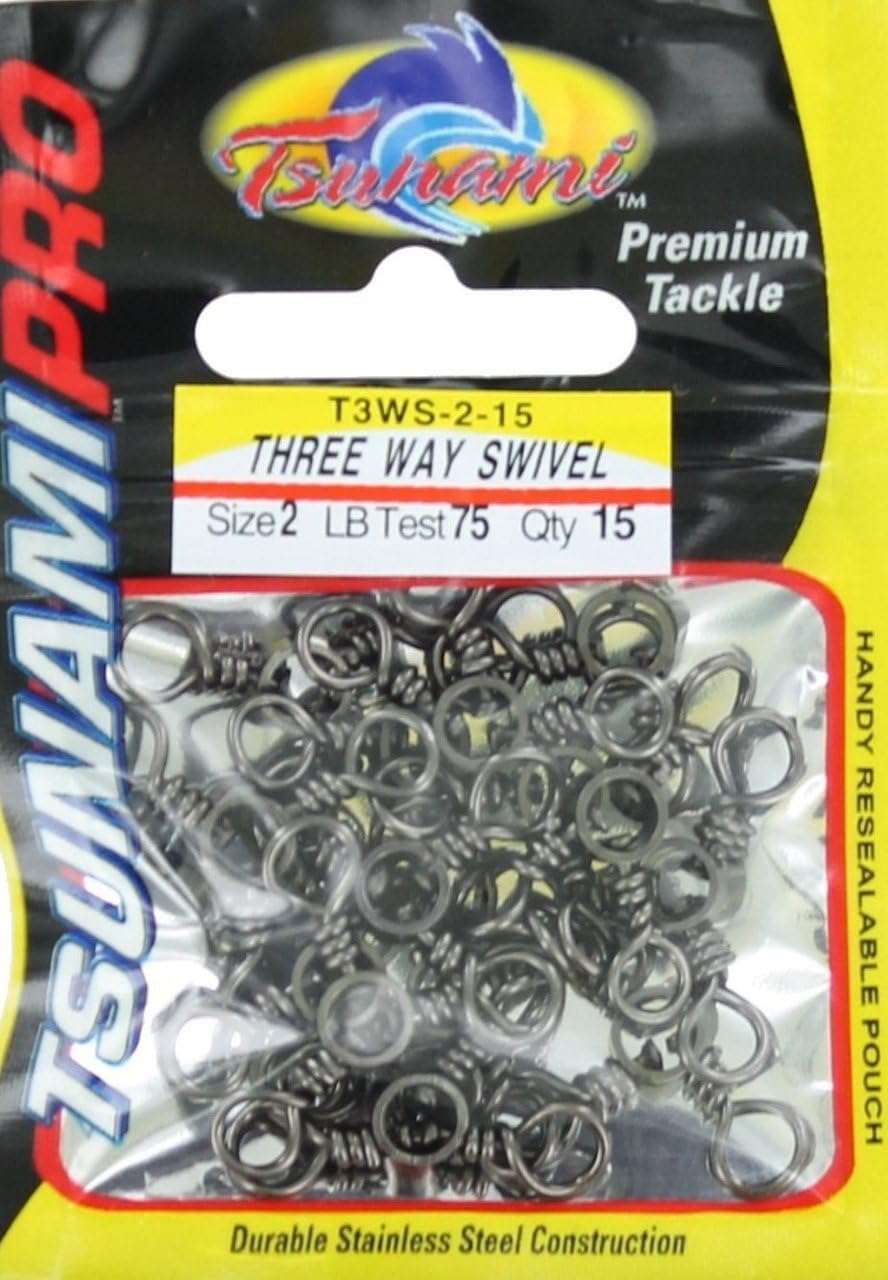 TsunamiPro Three Way Swivels Size 1 10 Pack