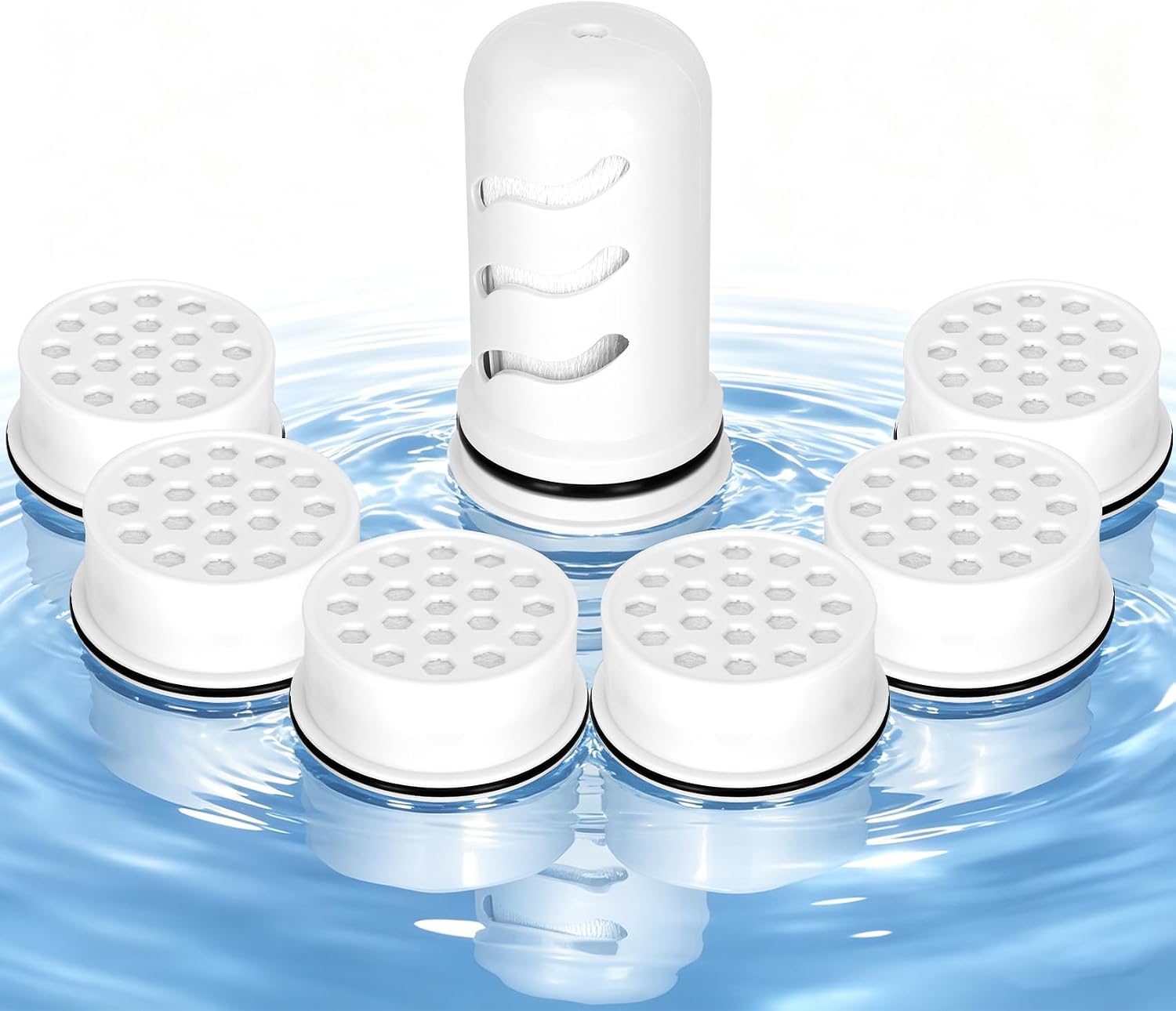 7 Pack Water Pitcher Replacement for LifeStraw® Home(6+1) | 18 C/Glass Pitcher 7 C/10 C/Plastic Pitcher 7 C.6 Activated Carbon + Ion Exchange Filter and 1 Membrane Micro Filter
