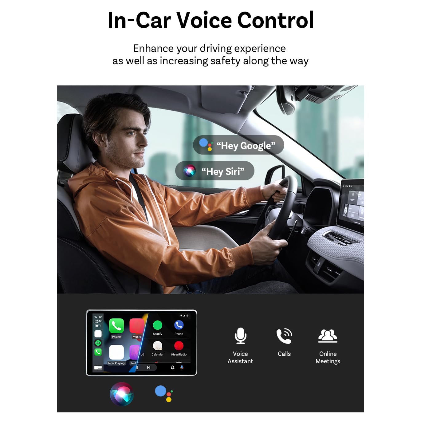 Adattatore Carplay Wireless per Ford EcoSport 2018 2019 2020 2021 2022, Adattatore Wireless 2 in 1 per Auto CarPlay e Android, Adattatore Bluetooth Carplay, Plug And Play
