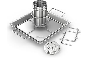 Cave Tools Beer Can Chicken Holder Roasting Pan with Vegetable Spikes