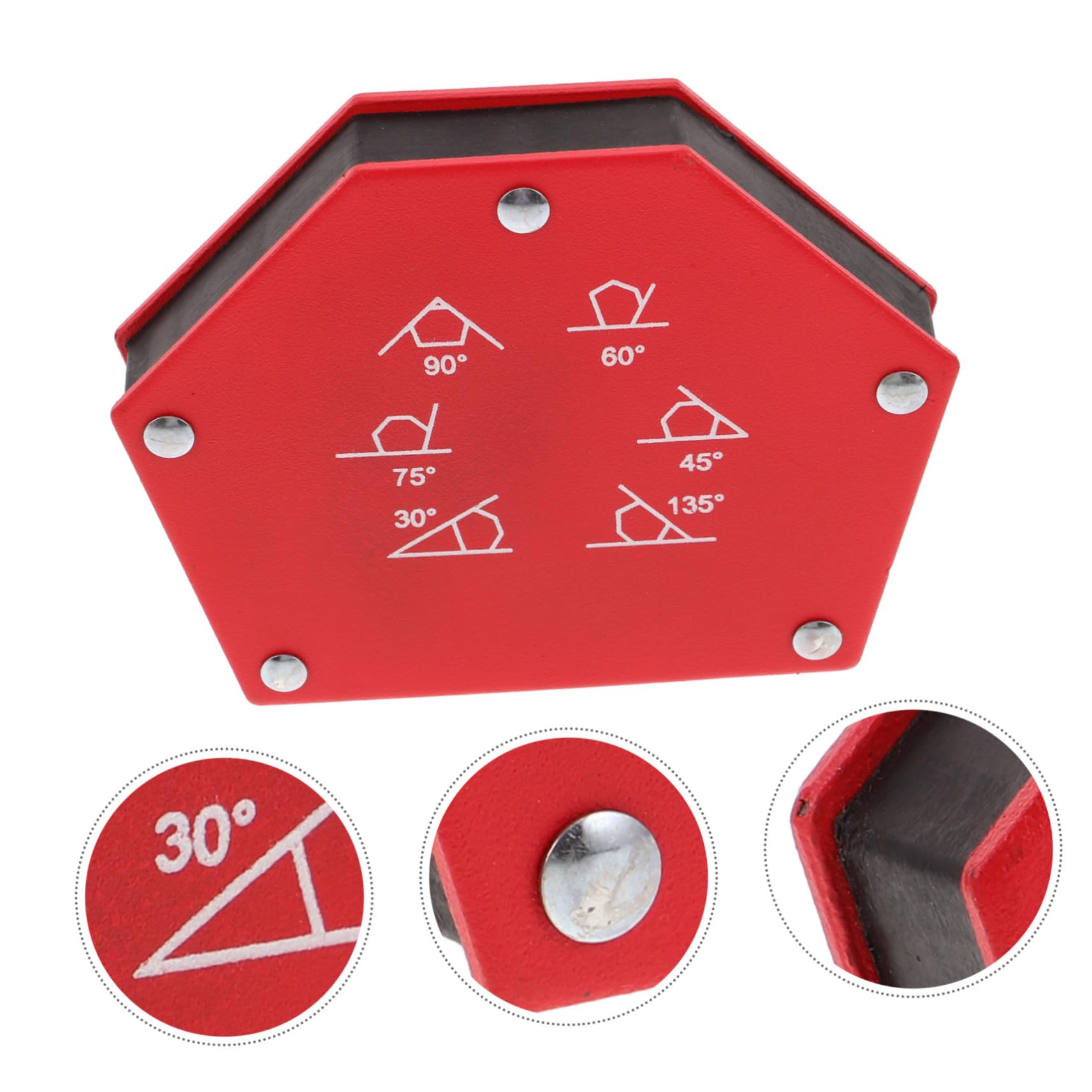 Operitacx 33kg Accesorio De Soldadura Magnética Abrazadera Angular De Soporte Para Soldadura Manual Herramienta De Posicionamiento Multiángulo