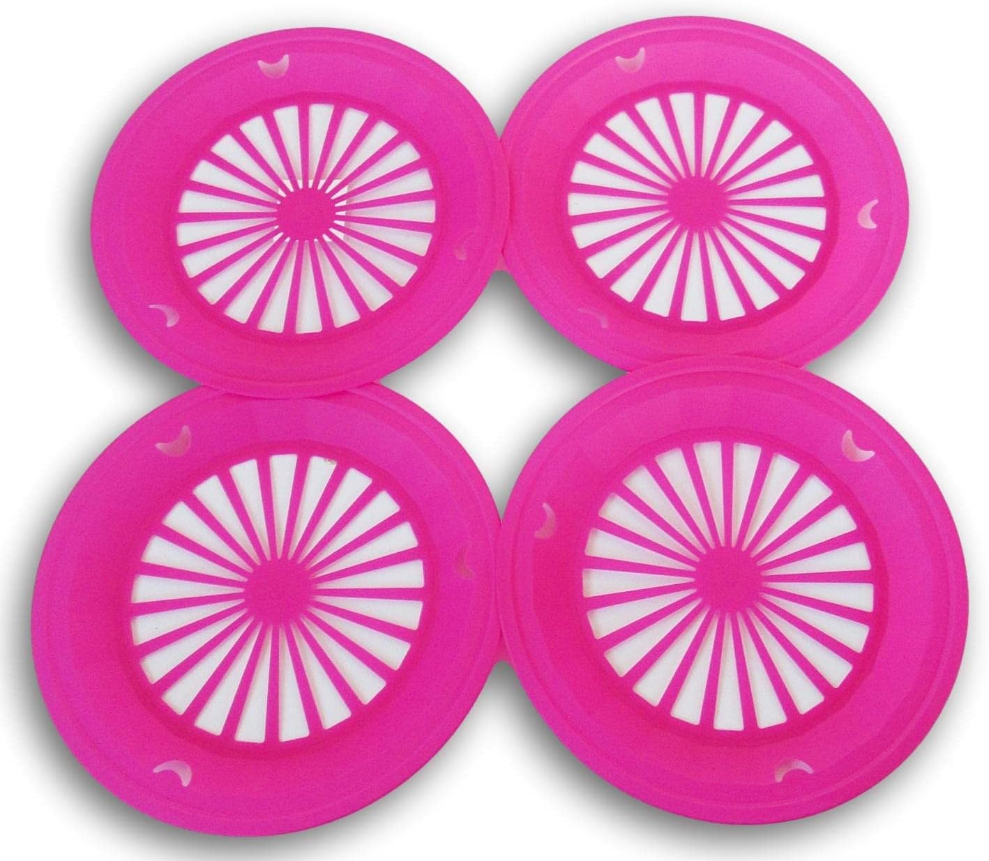 Sturdy Vented Paper Plate Holder - 4 Pack (Pink)