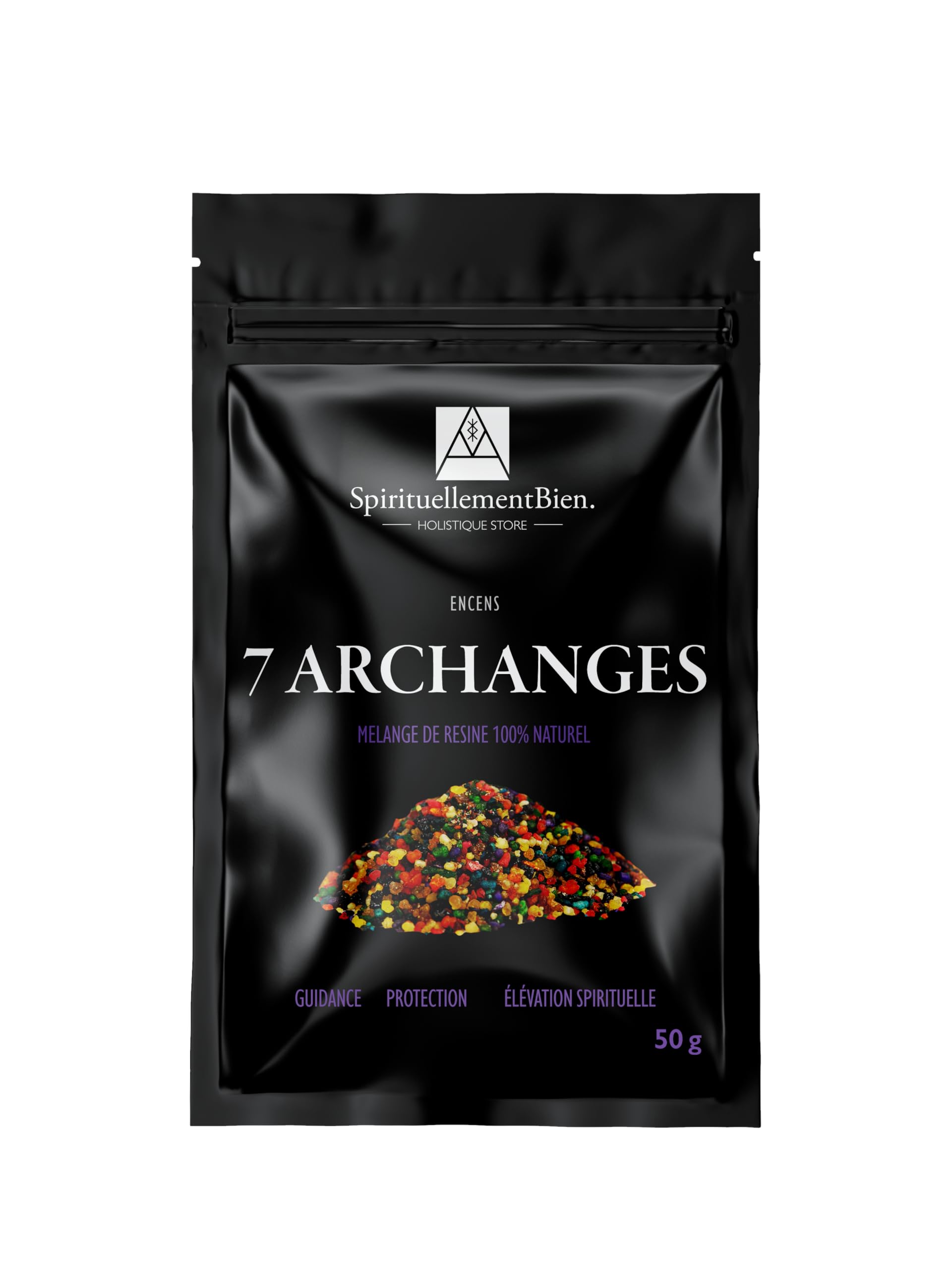 Kadzidło żywiczne 7 Archaniołów, 100% naturalne, 50 g - Autentyczna żywica religijna do fumigacji, przewodnictwa, ochrony, podnoszenia duchowego