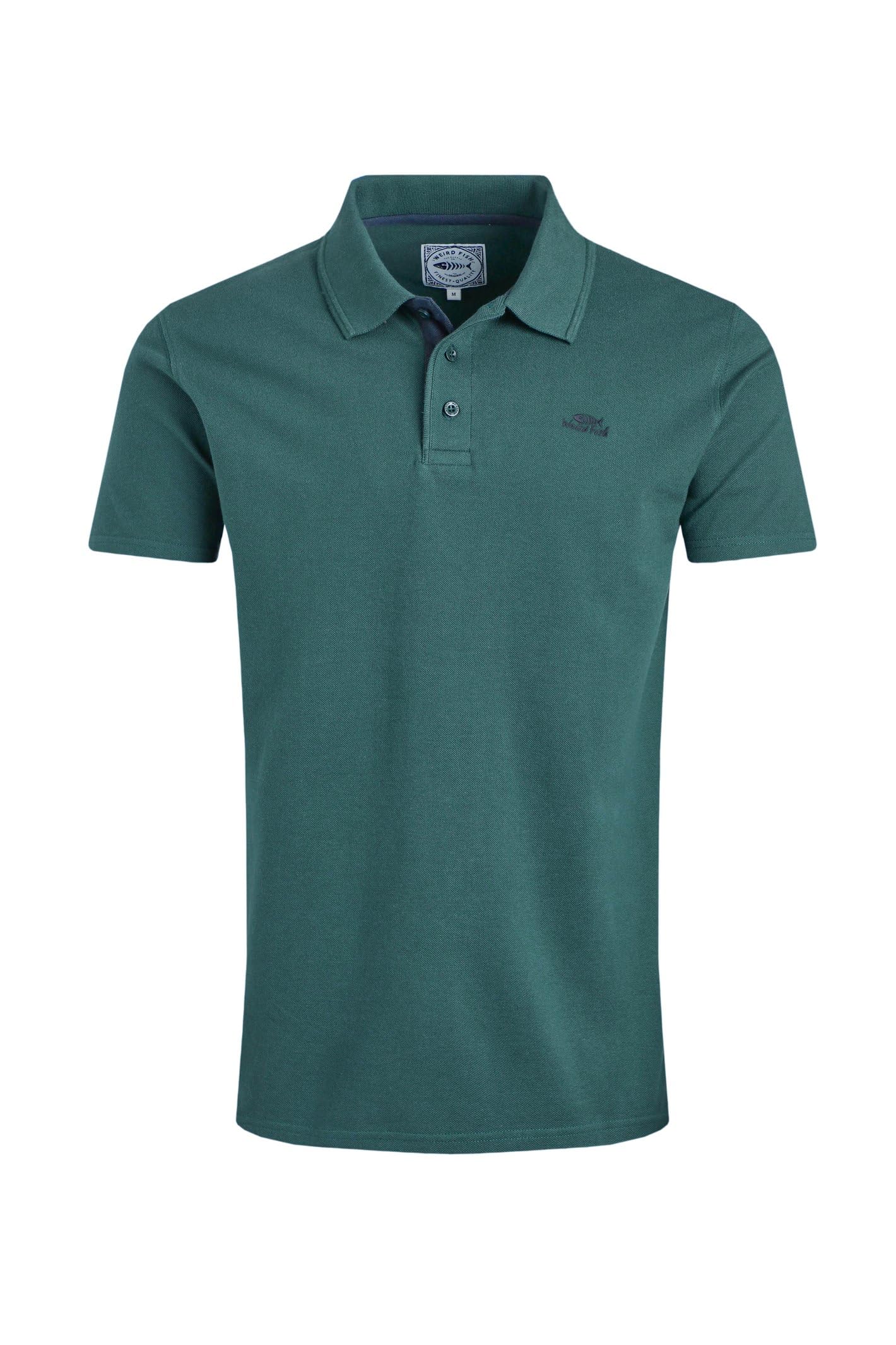 Weird Fish Men's Forest Green Miles Pique Polo Shirt 3XL