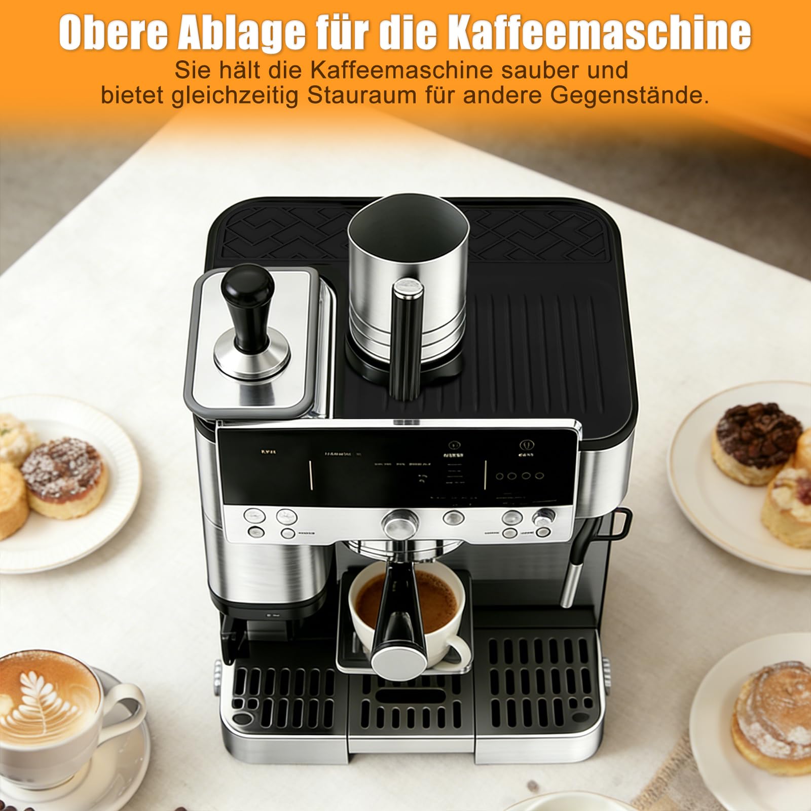 Tappetino in silicone per Ninja Luxe Café ES601EU/ES701EU, tappetino antiscivolo, protegge le superfici, tappetino in silicone, antigraffio, impermeabile, resistente al calore, per macchina da caffè