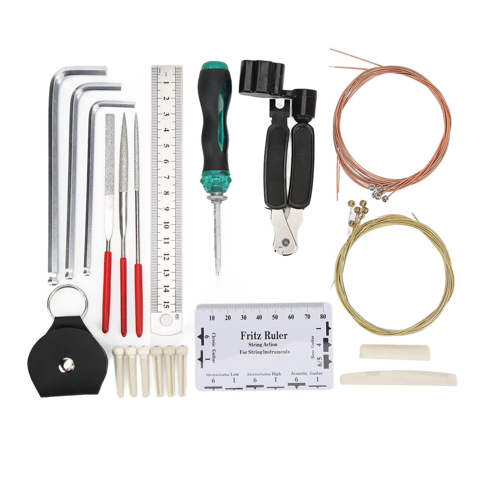 Guitar Tool Kit String Instrument Care Set Bass Banjo Repairing Maintenance Tool Kit Guitar Luthier Tool Kit