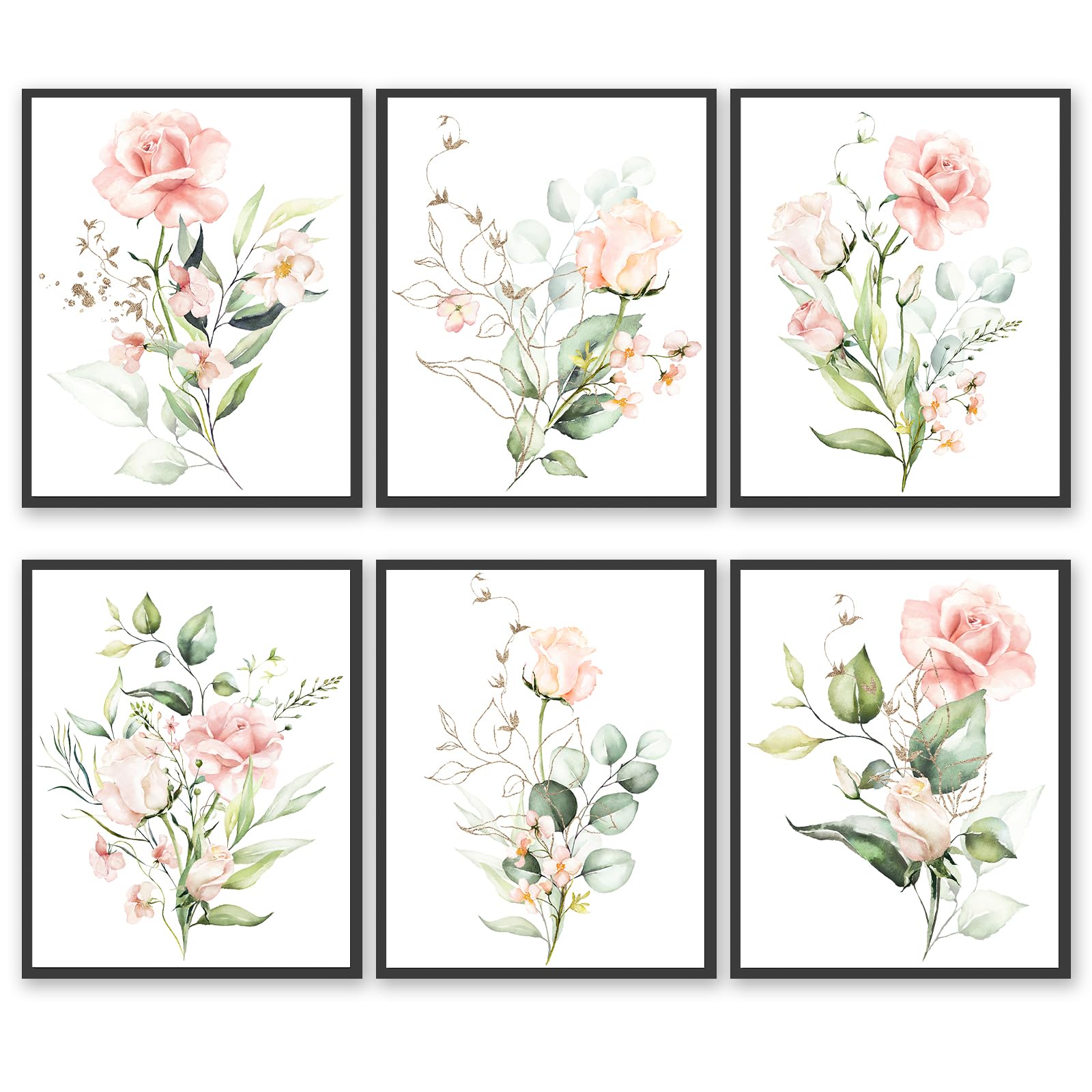 Amazon.com: HoozGee Watercolor Botanical Wall Art Picture Minimalist ...