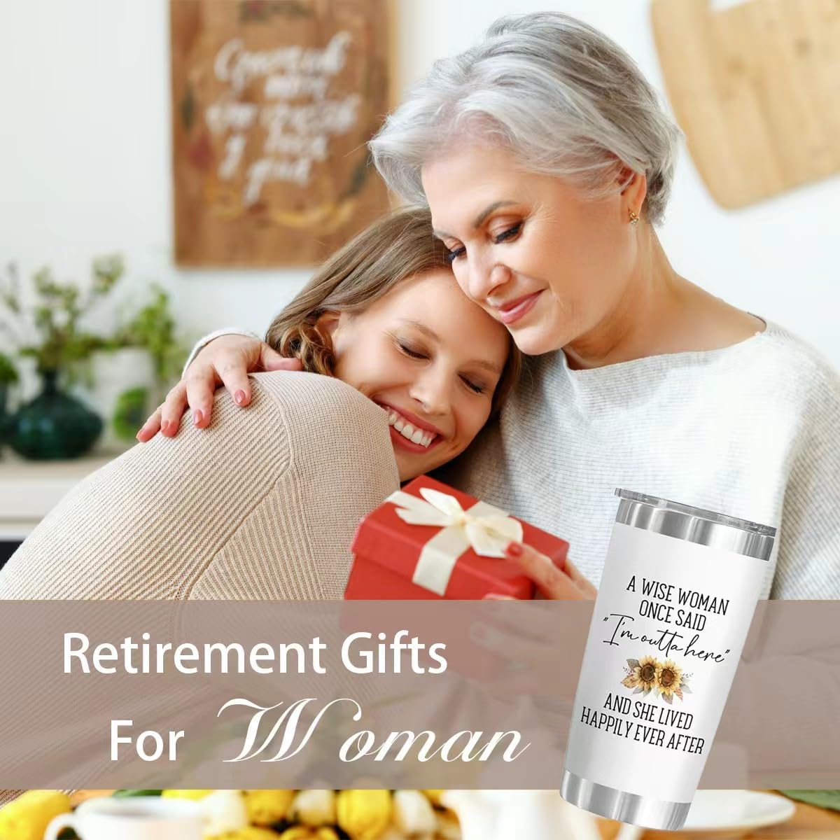 Happy Retirement Gift for Woman 2025, A Wise Woman Once Said Cup Funny Retired Gifts for Women Coworkers Teachers Mom Sister Nurse Boss, 20 Oz Stainless Steel Insulated Tumbler - Image 6