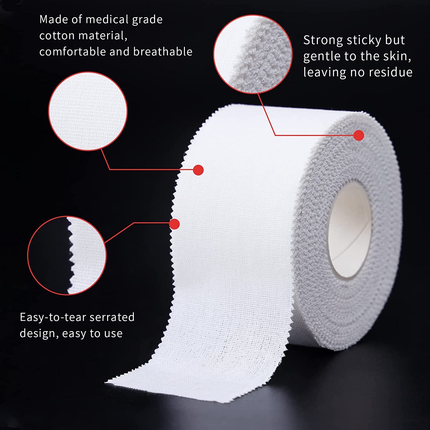 RUBAN ATHLETIQUE BLANC 2 ROULEAUX 2x15yds. SPÉCIAL DE LA SEMAINE