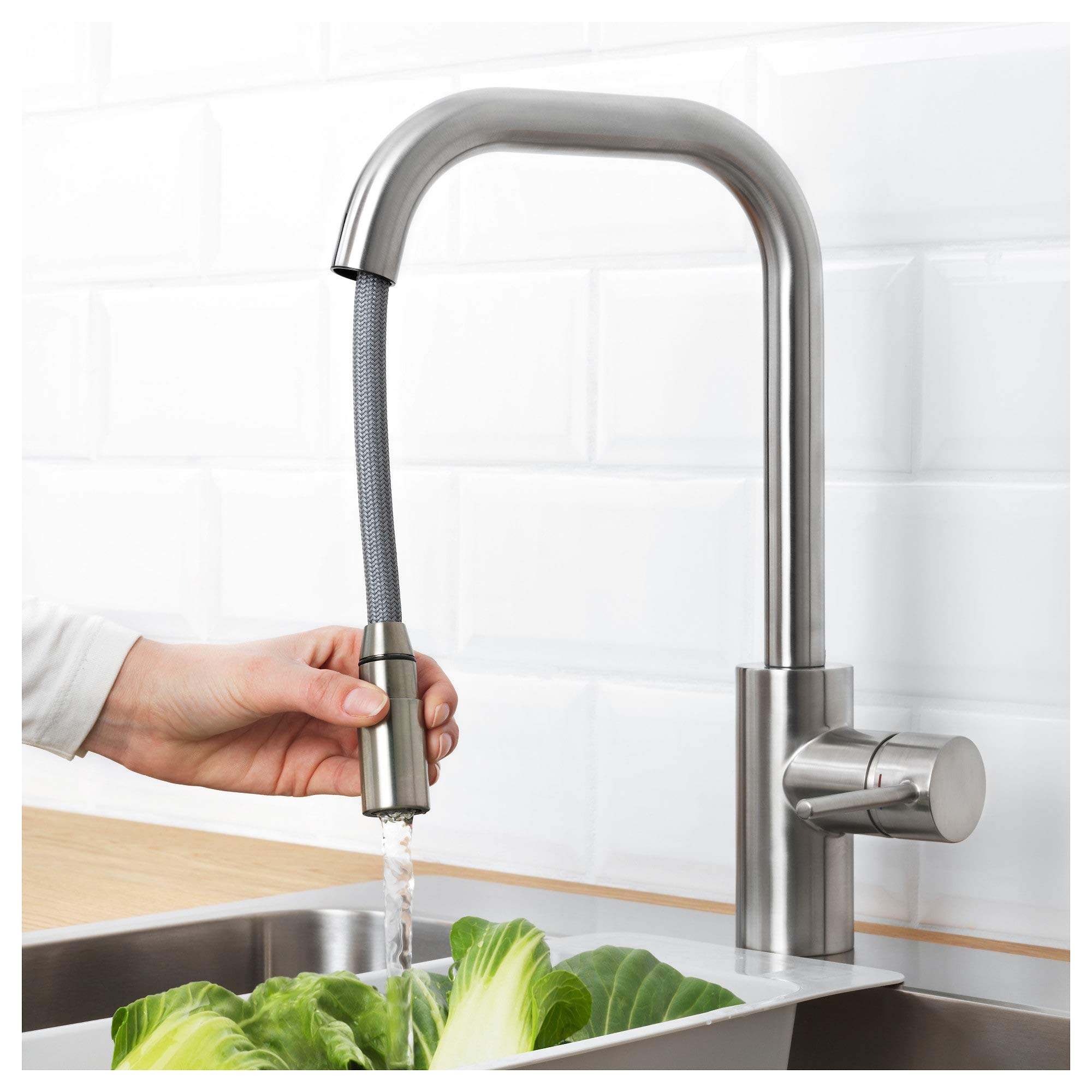 Ikea 803 416 51 Almaren Kitchen Faucet With Pull Out Spout Stainless Steel Color Buy Online At Best Price In Uae Amazon Ae