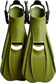 Tilos Technix Open Heel Travel Fins - Lightweight Scuba Snorkeling Flippers for Effortless Dive Power & Easy Packing