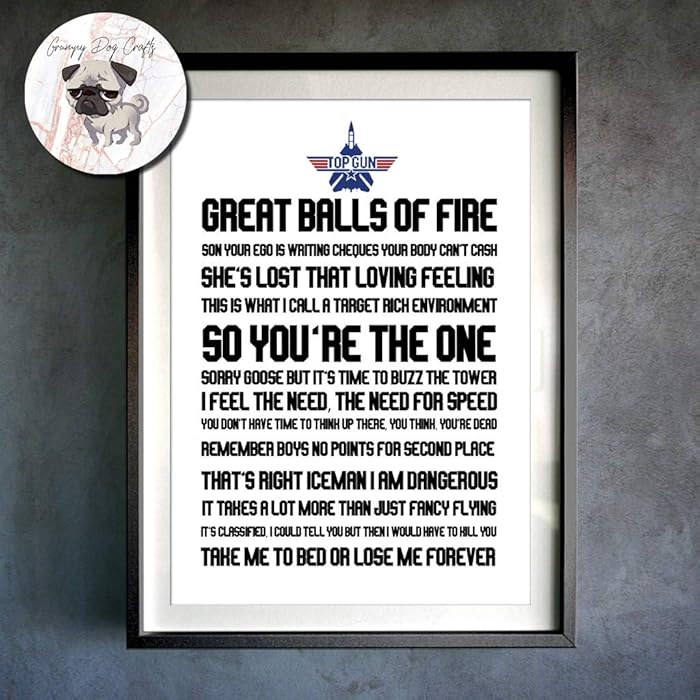 Buy TOP GUN BEST QUOTES, MAVERICK ICEMAN GOOSE QUOTES, I FEEL THE NEED