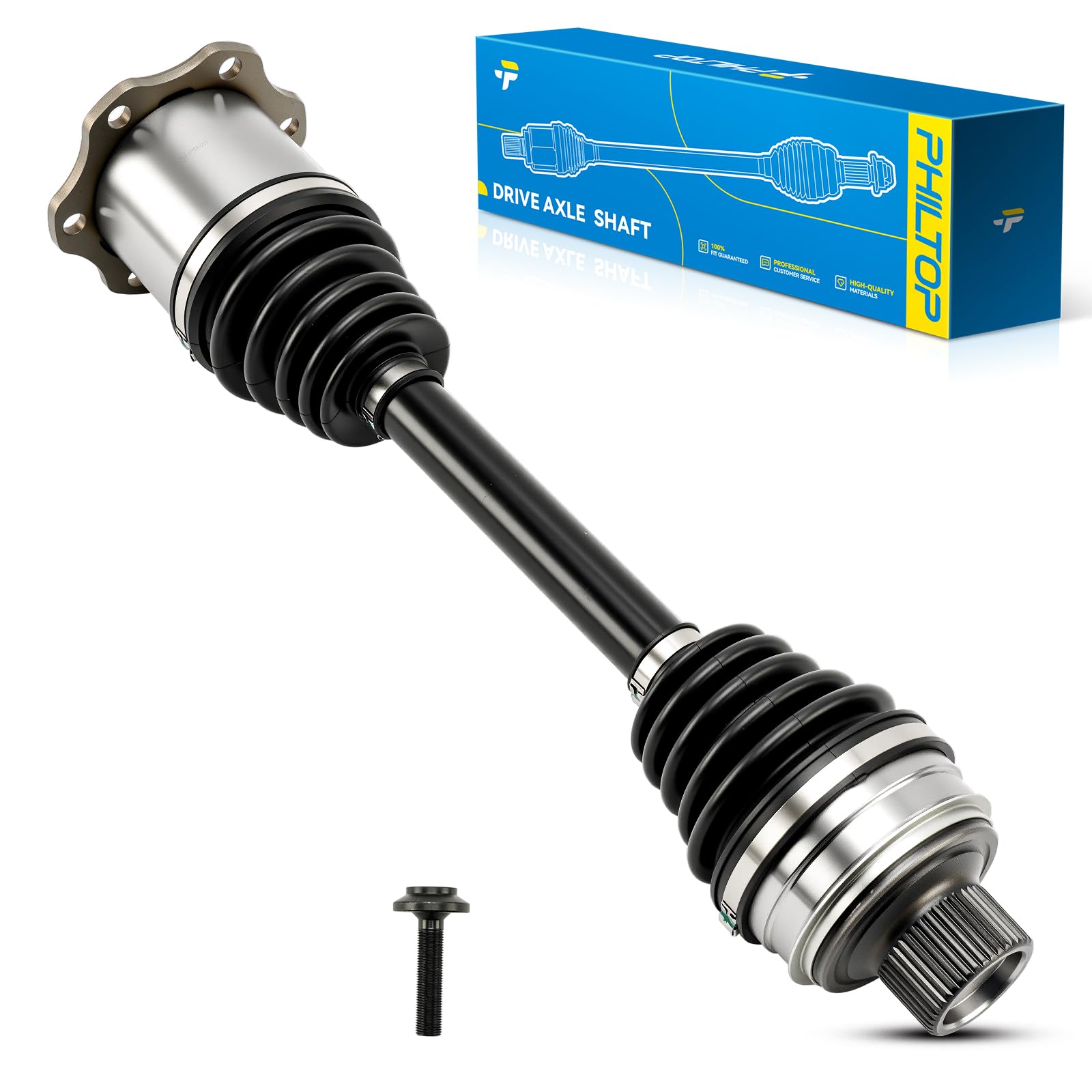 PHILTOP Front CV Axle Shaft Assembly for A4 Quattro 2013-2016, A5 Quattro 2012-2017, NCV23033 CV Axle Shafts