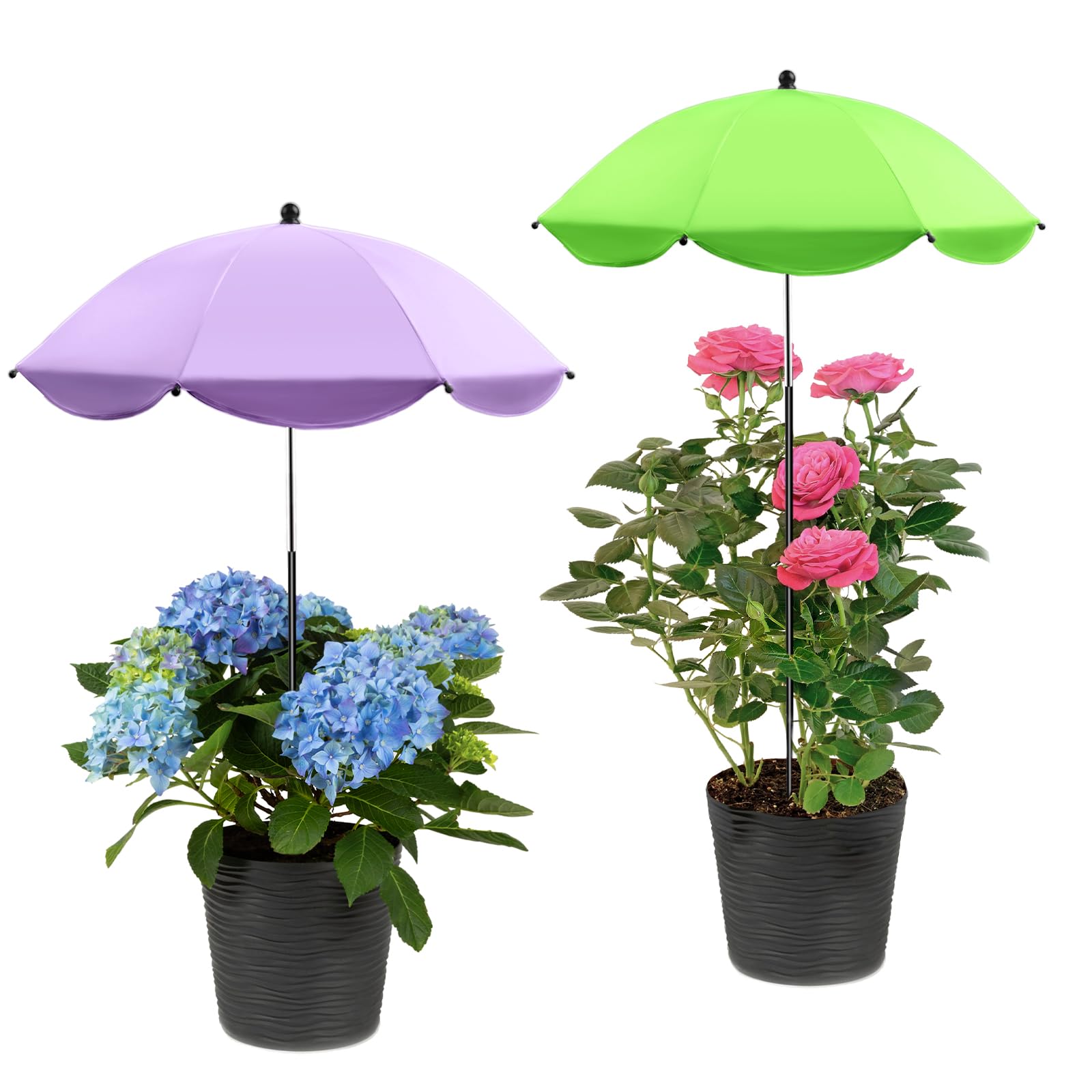 LAWFYMORI 2 Pack Plant Umbrellas for Outdoor Plants, 26" Larger Plant Shade