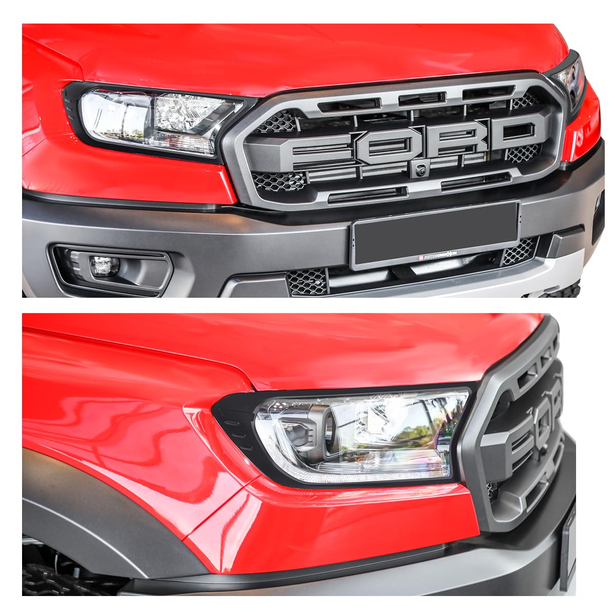 Coperture Fari E Fanali Per Ford Ranger 2015-2022 - In ABS Nero, Per Wildtrak, Raptor, Ecc. - Foto 4