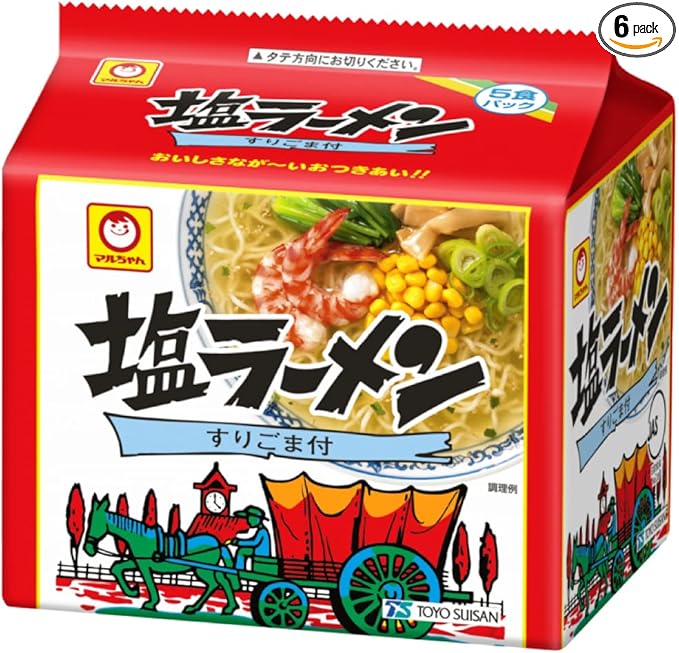 見事な創造力 送料無料 東洋水産 マルちゃん しお味ラーメン 5食パック×6セット