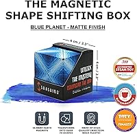 Vista 3 de Shashibo - Cubo que cambia de forma, juego para aliviar la ansiedad, con 36 imanes de tierras raras, premiado y patentado, extraordinario cubo