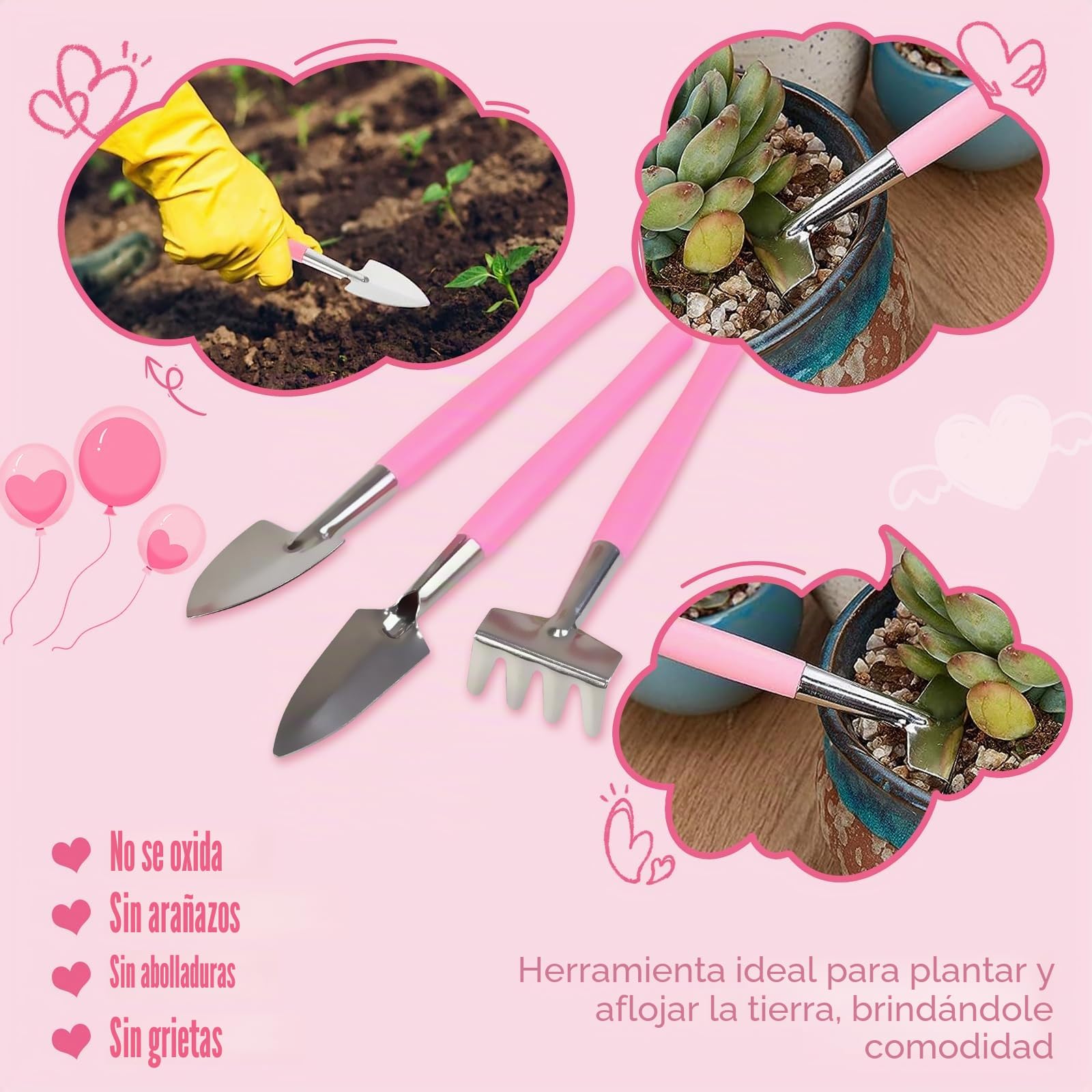 STANEW Herramientas de Jardín para niño, Kit de jardín, Regalo de jardinería, Incluye Cubos, Delantal, Guantes, Pala de Mano, Rastrillo