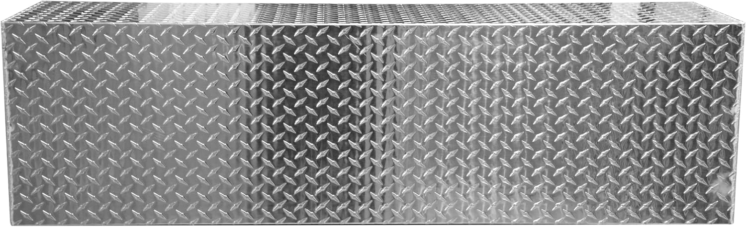 Extreme Max 5001.6427 Diamond Plated Aluminum Overhead Cabinet for Garage, Shop, Enclosed Trailer - 72", Silver