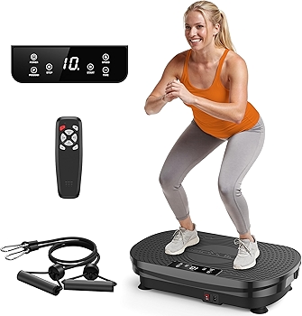 FEIERDUN Vibration Plate Exercise Machine with Wide Plate and LED Screen