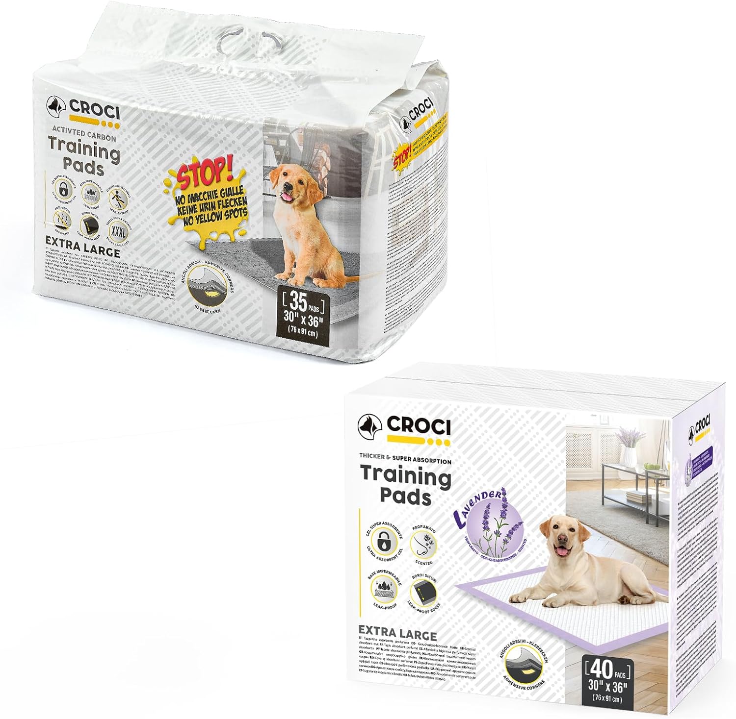 CROCI Charcoal Pads for Dogs＆ Lavender Scented Extra Large