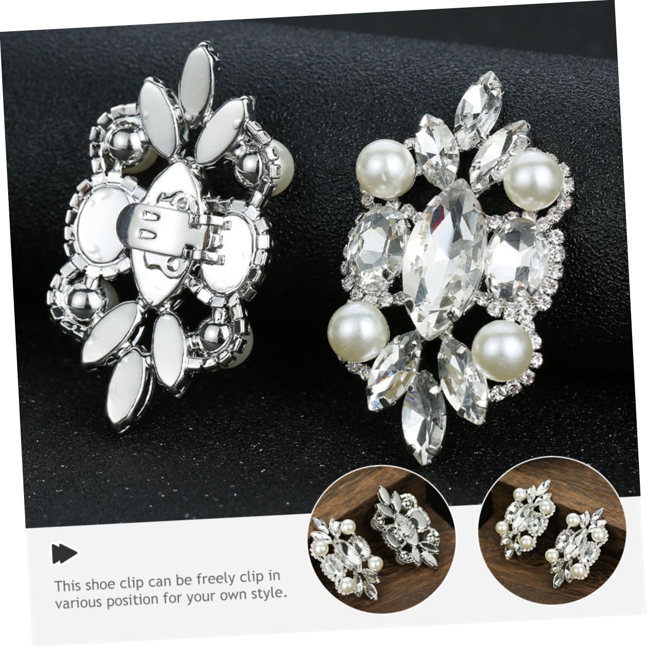 Healvian Clip per Scarpe Sposa Accessori per Cerimonie e Speciali Facili Rimuovere e Regolabili per Personalizzare