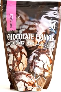 Shirley J- Chocolate Fudge Gourmet Cookie Mix (Makes 30) | Premium Soft Rich Fluffy Quality Chocolate Cookies Flavorful Bakery Grade Cookies | Just Add Water (Chocolate Crinkle)