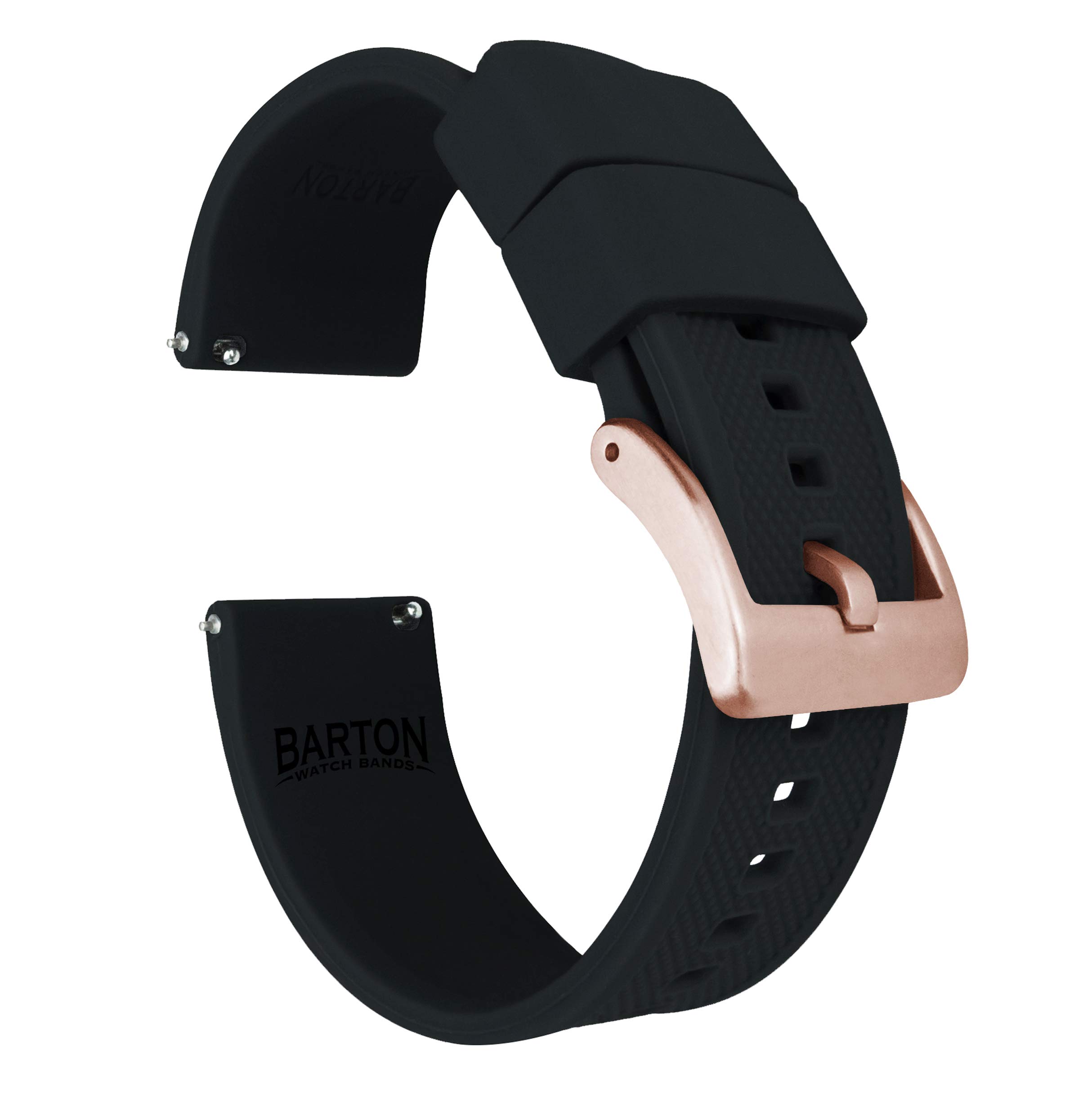 BARTON Elite Silicone Watch Bands - Gold Buckle Quick Release