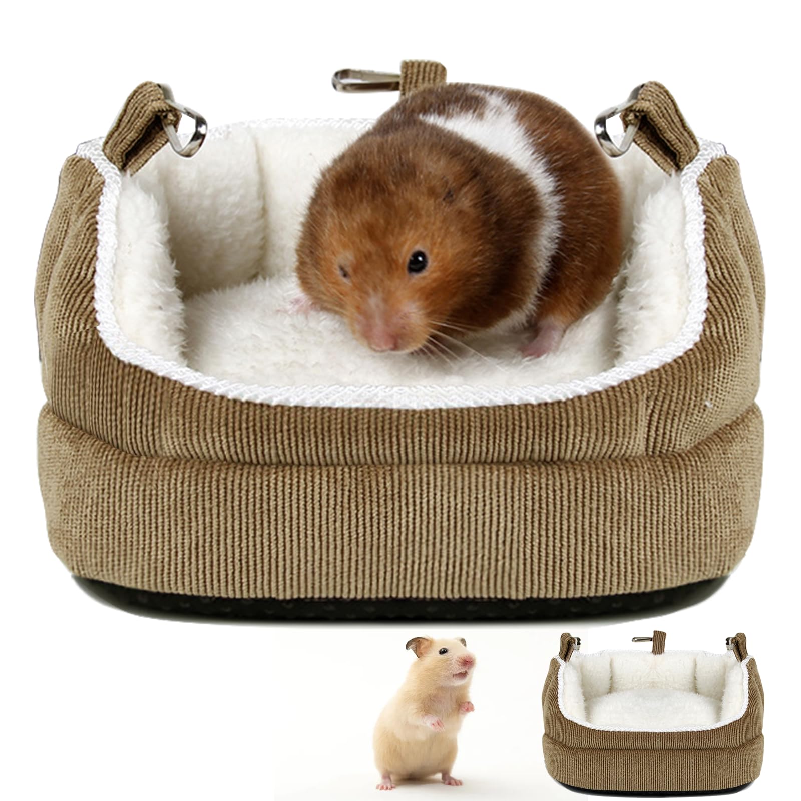 MeYuxg Cama Amster, Casa Cobaya, Nido de Cobaya con Ganchos, Cama para Conejos, Casa para Hámster, Adecuado para Cobayas, Osos Dorados, Hámsteres, Petauros del Azúcar Conejos, Estilo Sofá