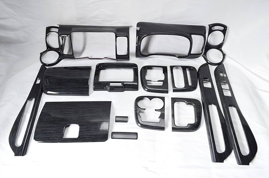 スズキエブリィDA17W 黒木目インテリアパネルセット スズキ インテリアパネル エブリィワゴン DA17W H27.02〜 16P