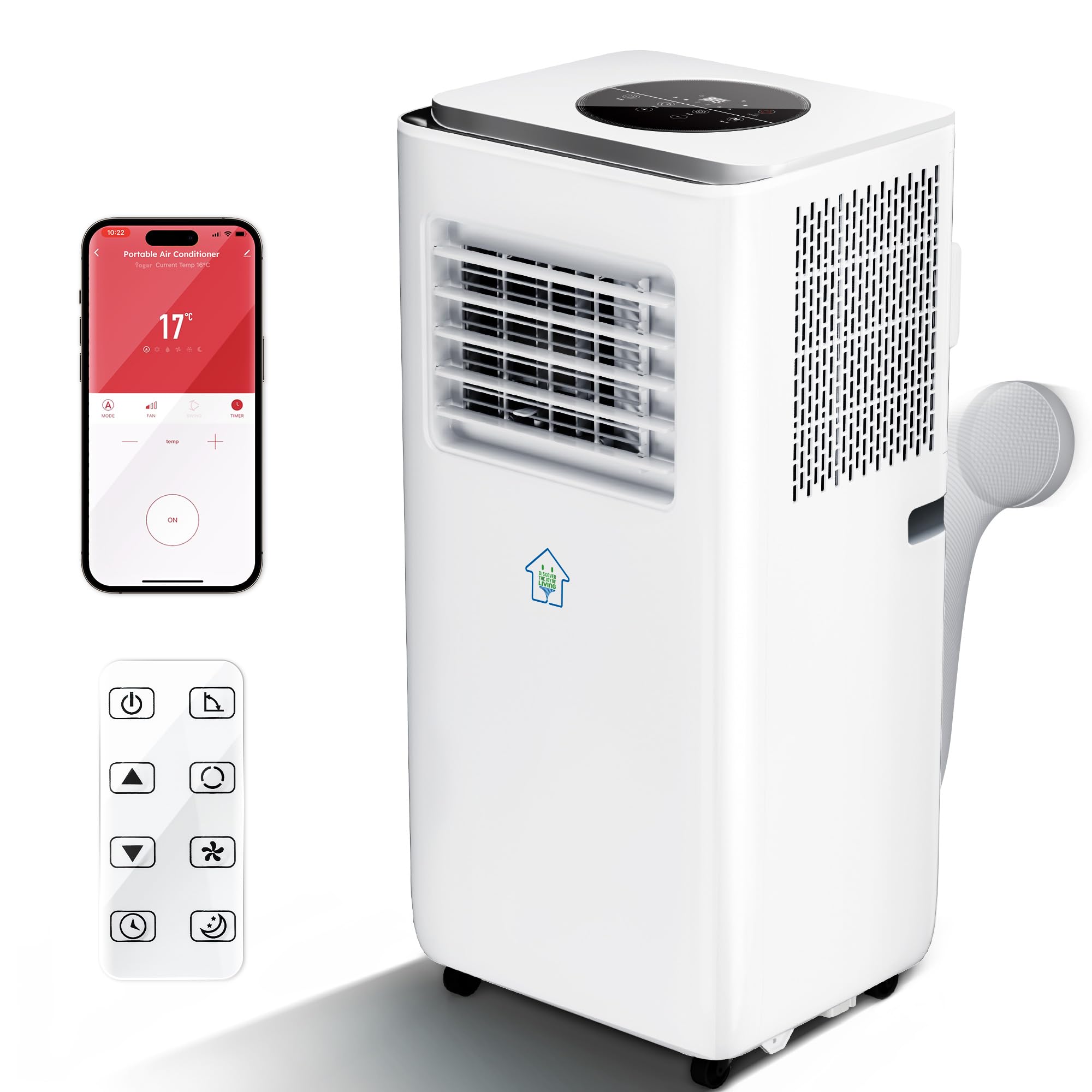 WATTSMART 10,000 BTU 4-in-1 Smart Portable Air Conditioner