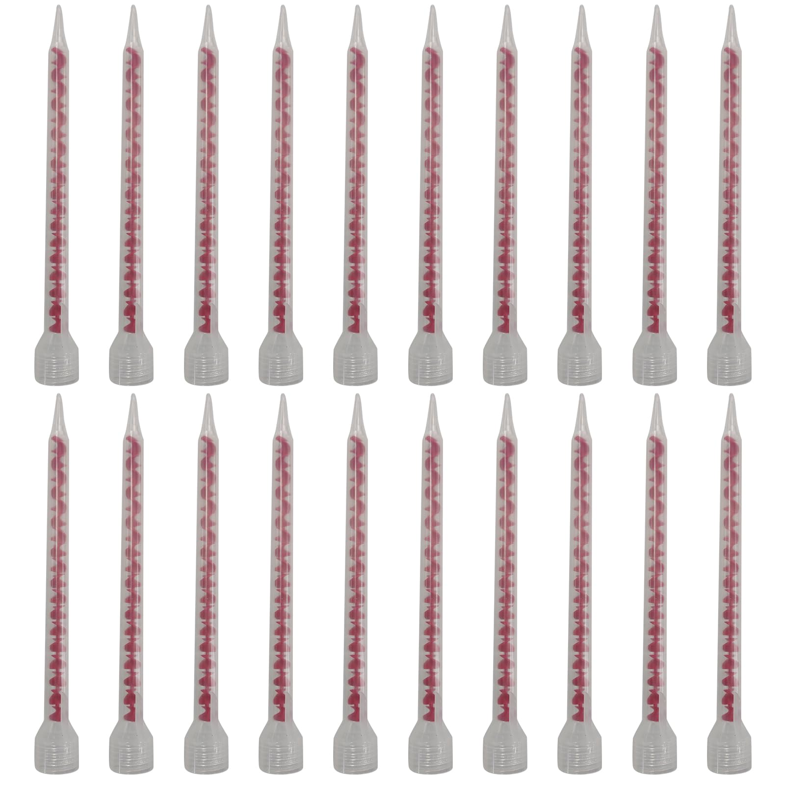 Tsophreniq 20Pcs Statics Mixing Nozzles Epoxy Mixer Tube Statics Mixer Nozzles Application For Injections Cartridges Resin Hardener