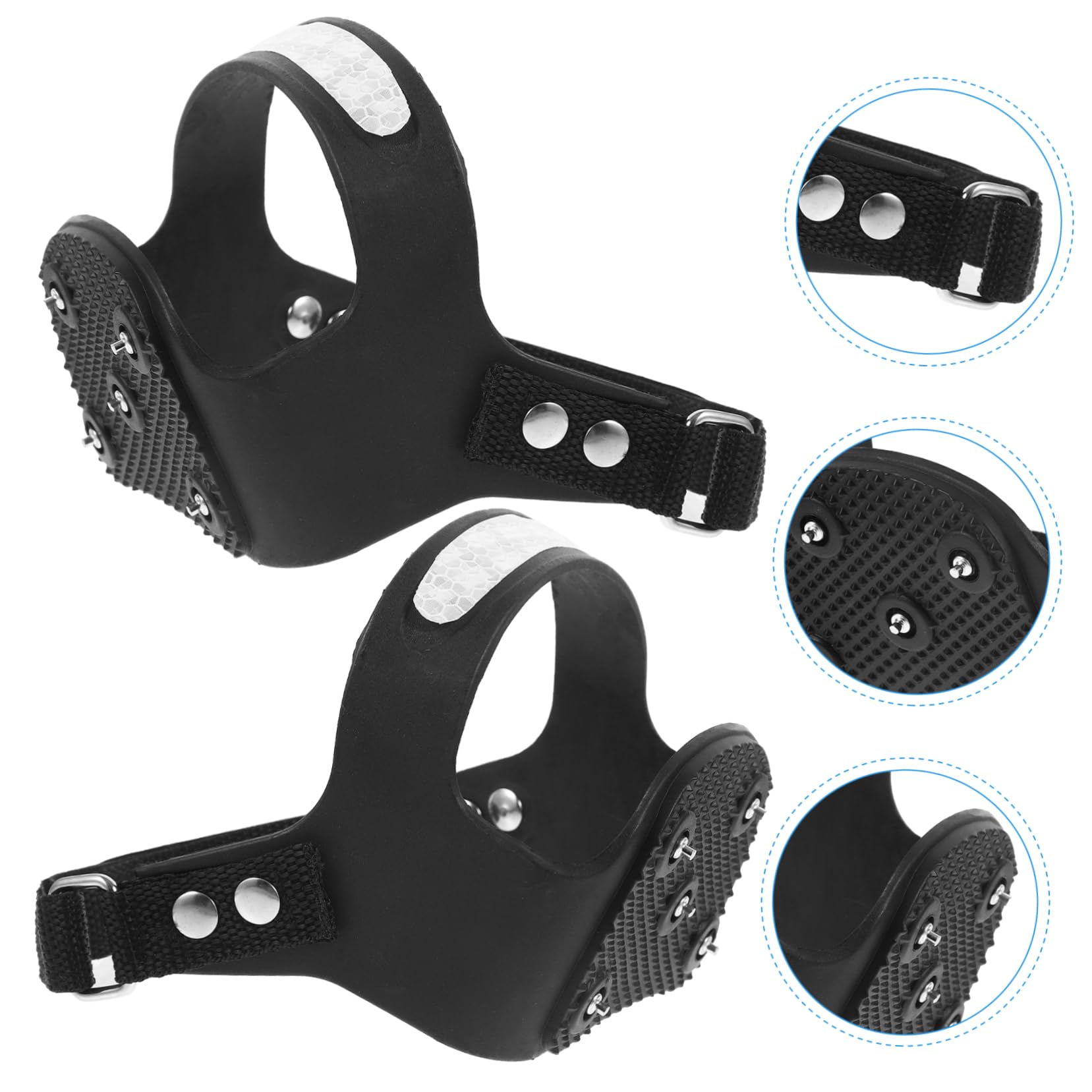 1paia Cramponi Antiscivolo Silicone Punte Per Scarpe Per Escursioni e Arrampicate Su Riflettente