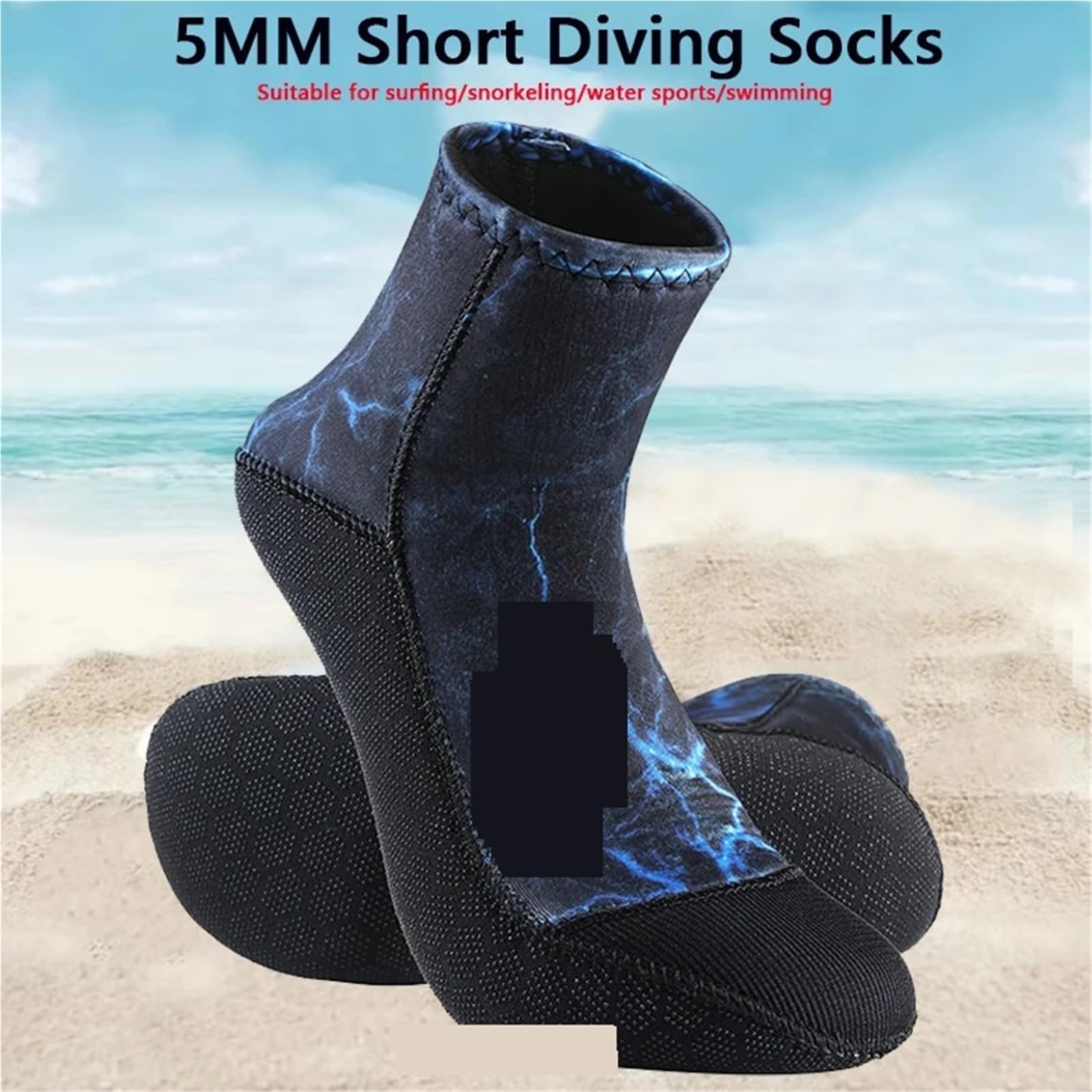 Neopren socken 5mm Neopren Tauchen Socken Sommer Tauchen Sport Socken Surf Strand Booties Anti Slip Schwimmen Fin