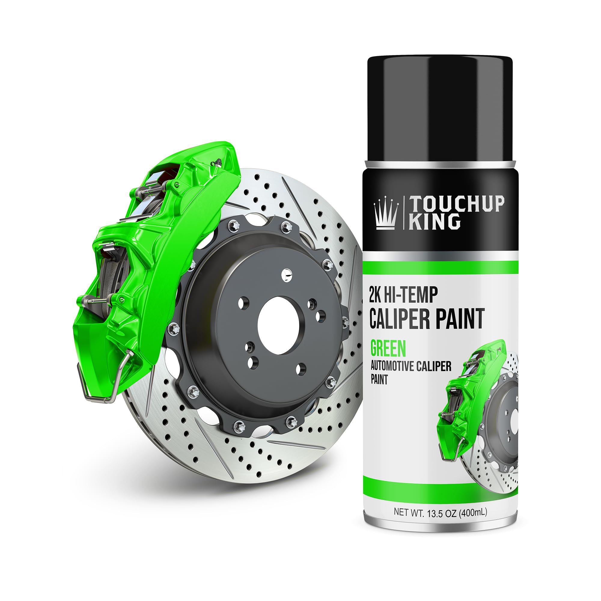 Paints Green Brake Caliper Paint Omni Cure Catalyst Technology - 2K Aerosol Spray Can Glossy Glamour Finish High Temp Resistance Super Strong Paint